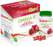 Cargar imagen en el visor de la galería, GRANAGARD OMEGA-5  CAJA CON FRASCO CON 30 CAPS.