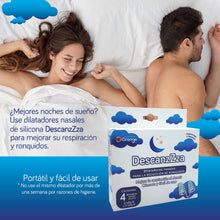 Cargar imagen en el visor de la galería, DESCANZZZA DILATADORES NASALES ANTI RRONQUIDOS. CONTIENE 4 JUEGOS DE DILATADORES CON ESTUCHE.